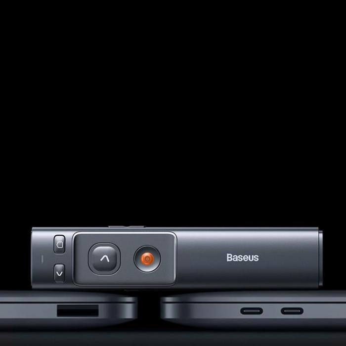 BASEUS - Baseus Orange Dot Wireless Presenter (Röd Laser) - Grå