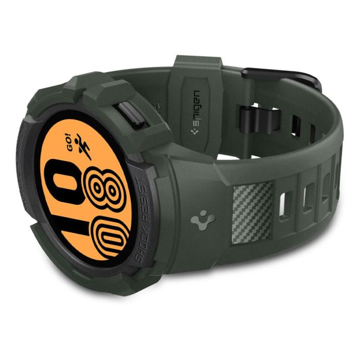 UTGATT1 - Spigen Galaxy Watch 4/5 44mm Armband Rugged Armor Pro - Militärgrön