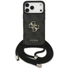 Guess - Guess iPhone 17 Pro Max Mobilskal 4G Big Logo Cord Crossbody - Svart