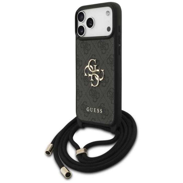 Guess - Guess iPhone 17 Pro Max Mobilskal 4G Big Logo Cord Crossbody - Svart