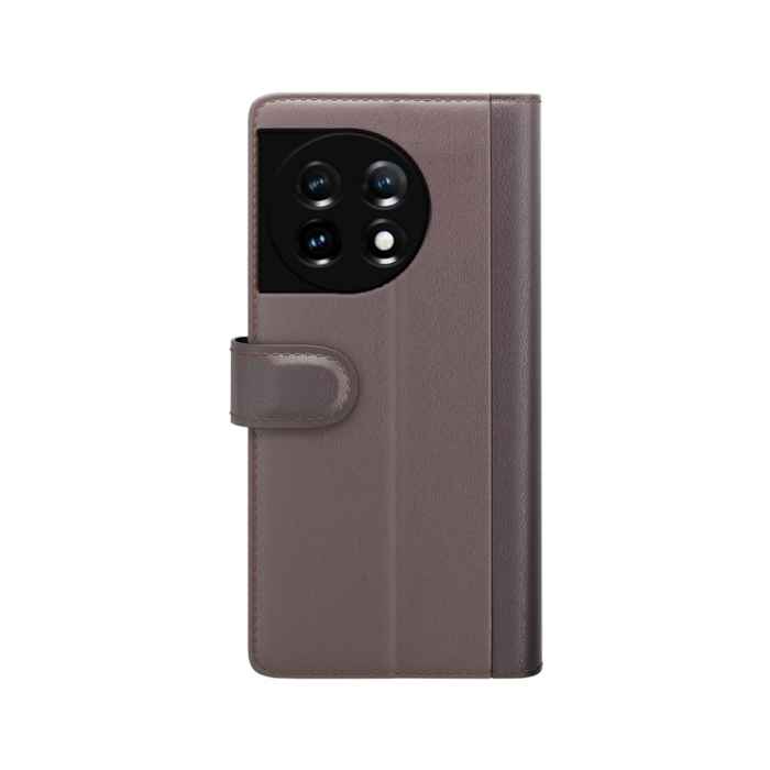 OEM - OnePlus 11 5G Plånboksfodral Äkta Läder - Brun