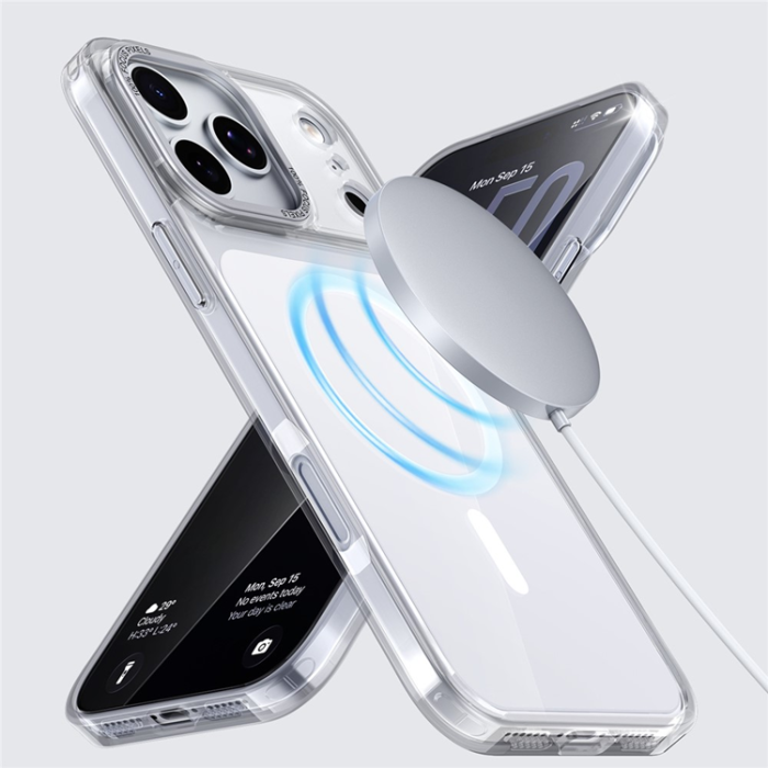 A-One Brand - iPhone 17 Pro Max Mobilskal MagSafe TPU Acrylic - Silver