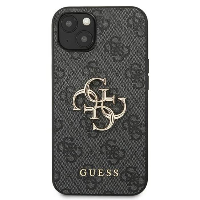 Guess - Guess iPhone 13/14/15 Mobilskal 4G Big Metal Logo - Grå