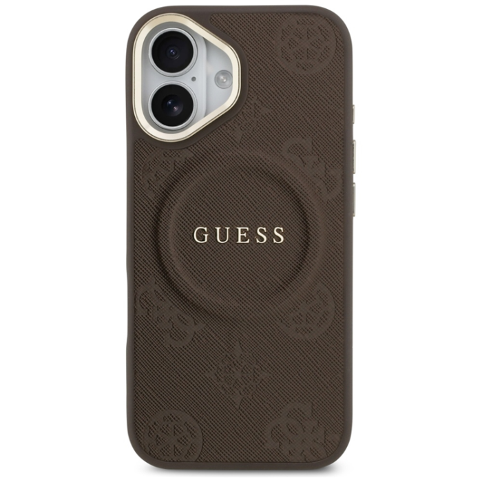 Guess - Guess iPhone 17 Mobilskal Magsafe Peony Hot Stamp - Brun