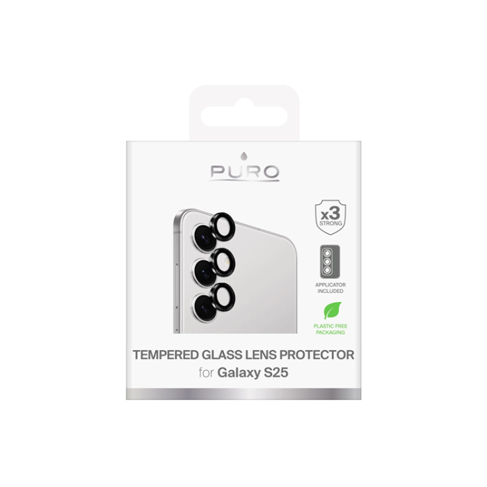 Puro - Puro Galaxy S25 Kameraskydd Härdat Glas - Svart