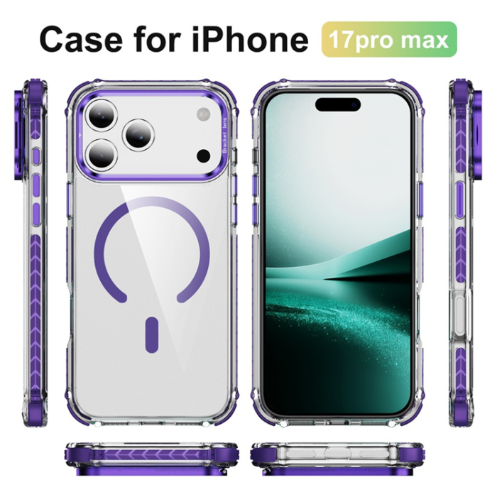 A-One Brand - iPhone 17 Pro Max Mobilskal MagSafe Kickstand - Lila