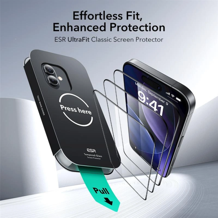 ESR - [2-PACK] ESR iPhone 17 Härdat Glas Skärmskydd - Clear