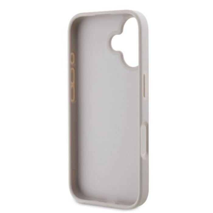 Guess - Guess iPhone 16 Plus Mobilskal 4G Metal Gold Logo - Rosa