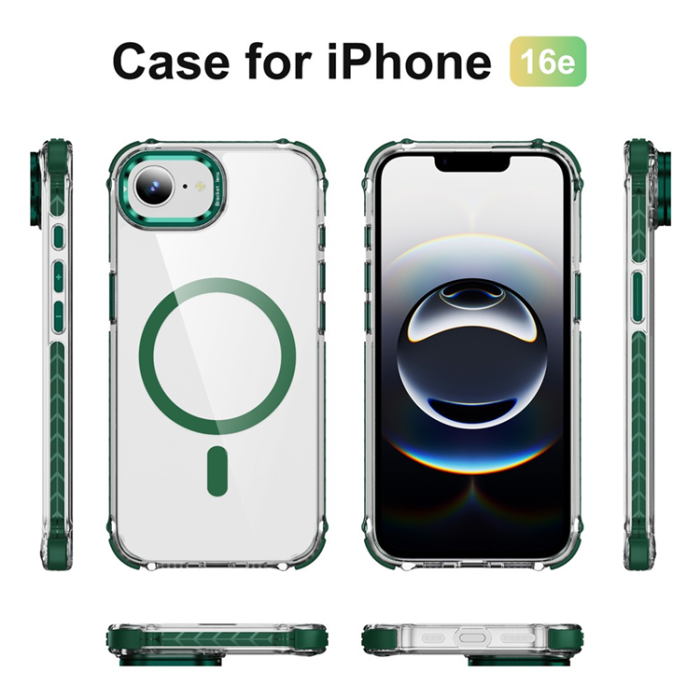 A-One Brand - iPhone 16e Mobilskal MagSafe Kickstand - Grön