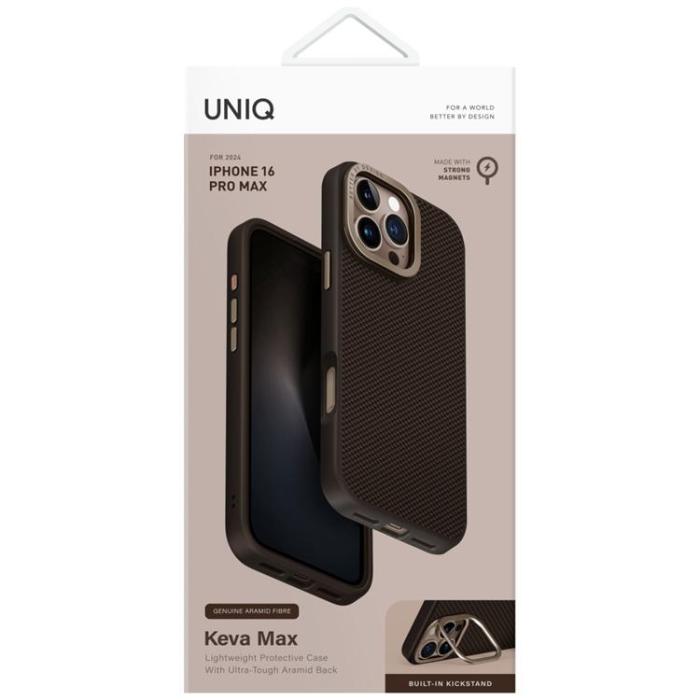 UNIQ - UNIQ iPhone 16 Pro Max Mobilskal MagSafe Keva Max - Brun