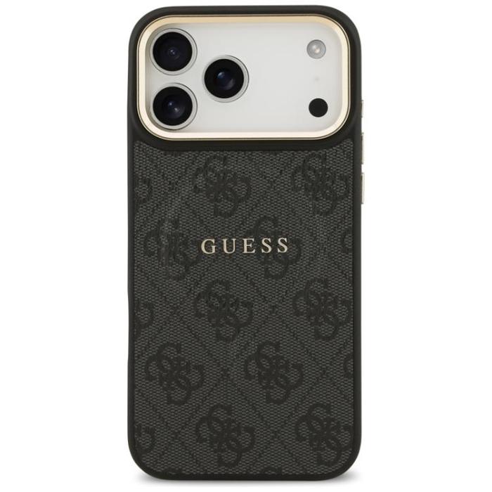 Guess - Guess iPhone 17 Pro Max Mobilskal MagSafe 4G PU Classic Logo - Svart