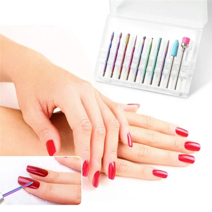 OEM - [10-Pack] Nagelborrset Nail Art Tungsten Steel