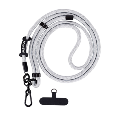 A-One Brand - Crossbody Mobilrem Lanyard Justerbar 7mm - Silver
