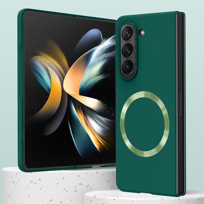 A-One Brand - Galaxy Z Fold 5 Mobilskal Magsafe Skin-touch PC Slim - Mörkgrön