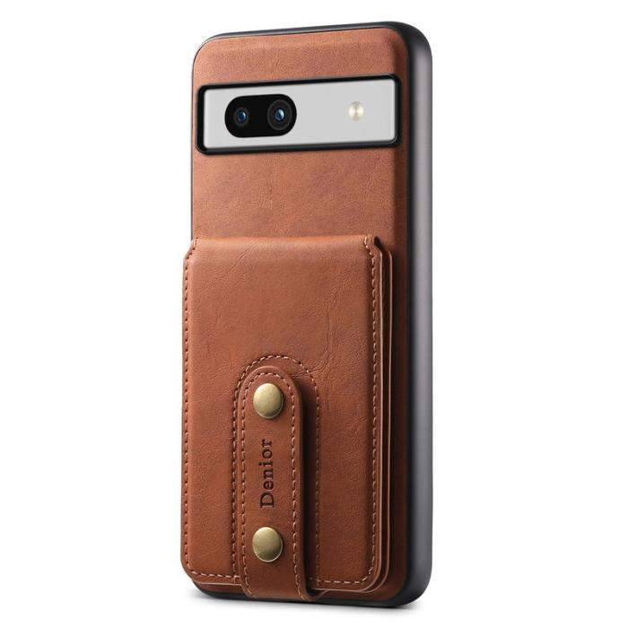 DENIOR - DENIOR D14 Google Pixel 7a Magnetiskt Fodral PU+PC+TPU Brun