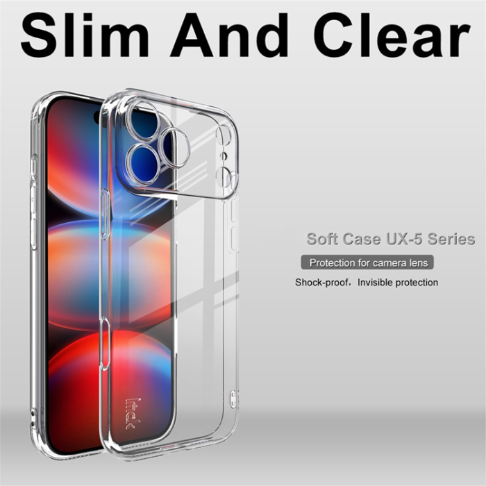 Imak - IMAK iPhone 17 Pro Max Mobilskal Shockproof TPU UX-5 - Clear