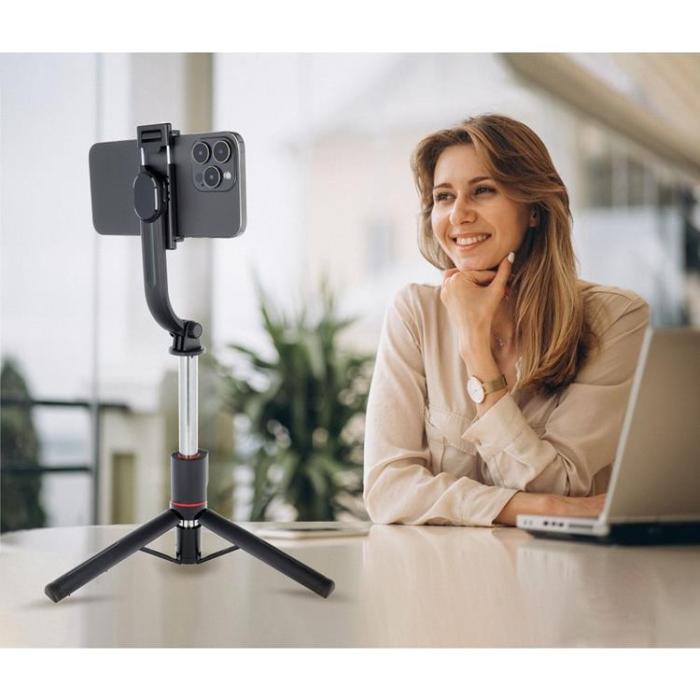 OEM - Combo Selfiestick med Tripod och fjärrkontroll Bluetooth SSTR-13 - Svart