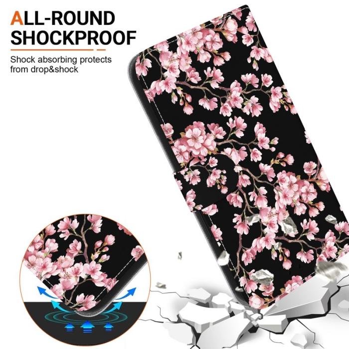 OEM - Samsung Galaxy S26 / S26 Pro Plånboksfodral Anti-Drop Konstläder - Plommonblomma