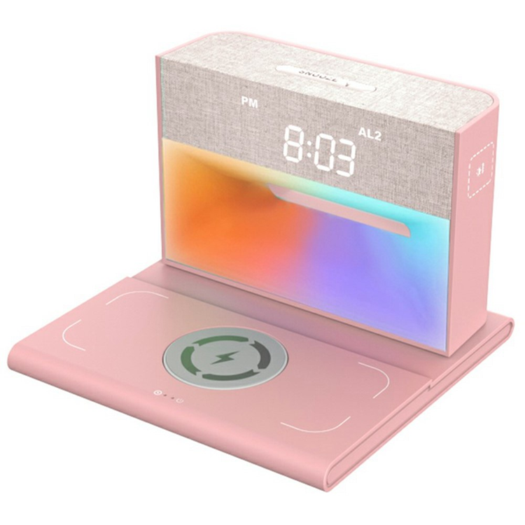 3in1 Multifunktionell Trådlös Laddare Apple och Samsung - Rosa (Rosa) | 505295 | AlltMobil