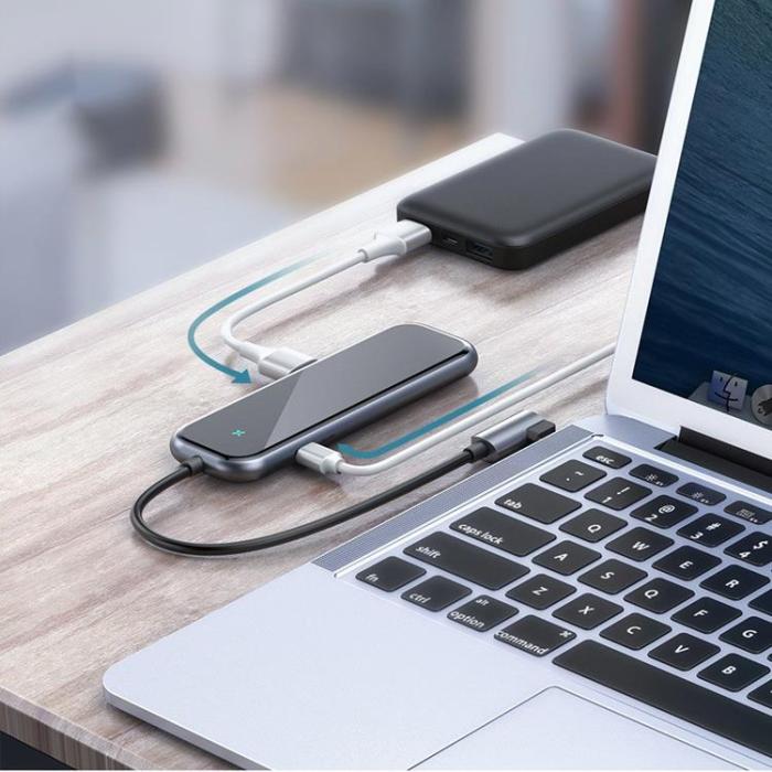 UTGATT1 - Baseus HUB USB-C Till 4x USB - Grå