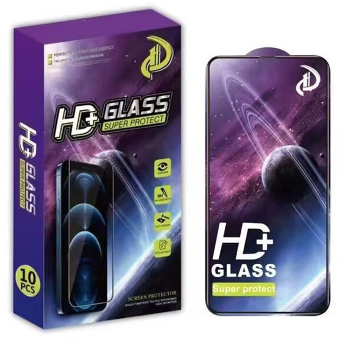 OEM - [10-Pack] Galaxy S24 FE Härdat glas Skärmskydd 9D - Svart