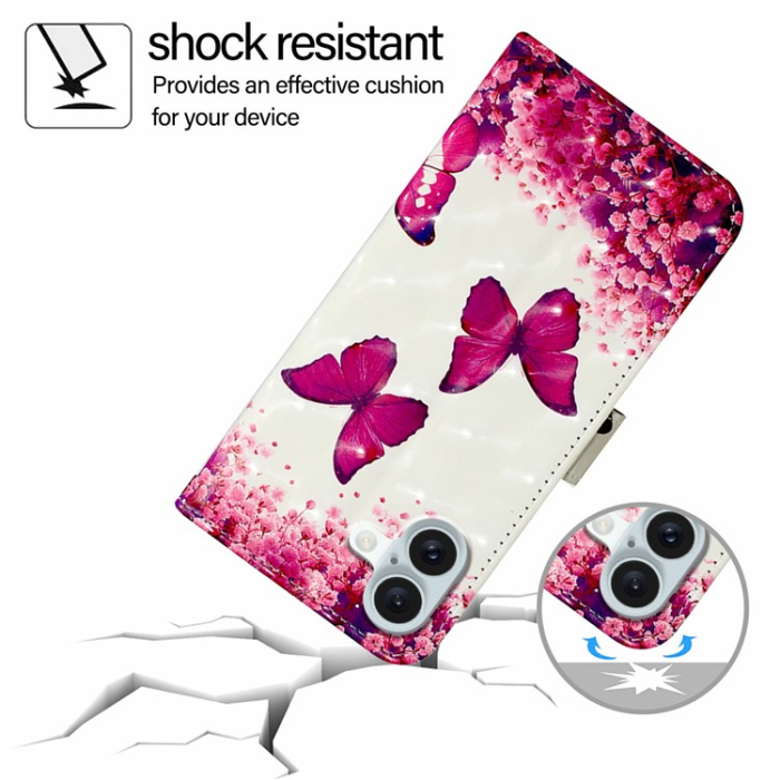 A-One Brand - iPhone 16 Plånboksfodral Printing Pattern Med Rem
