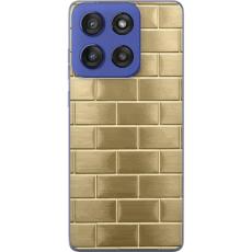 iSecrets - Mobilskal till Motorola Edge 60 Stylus med Gyllene Murstenar