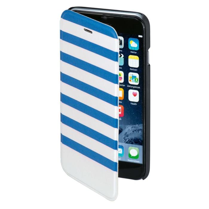 Hama - HAMA Mobilfodral Stripe Blå/Vit - iPhone 6/6S