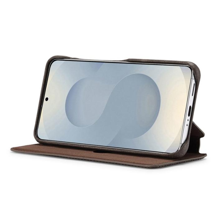 LC.imeeke - LC.IMEEKE Mobilfodral för Samsung Galaxy S26 Konstläder med kortfack - Kaffe