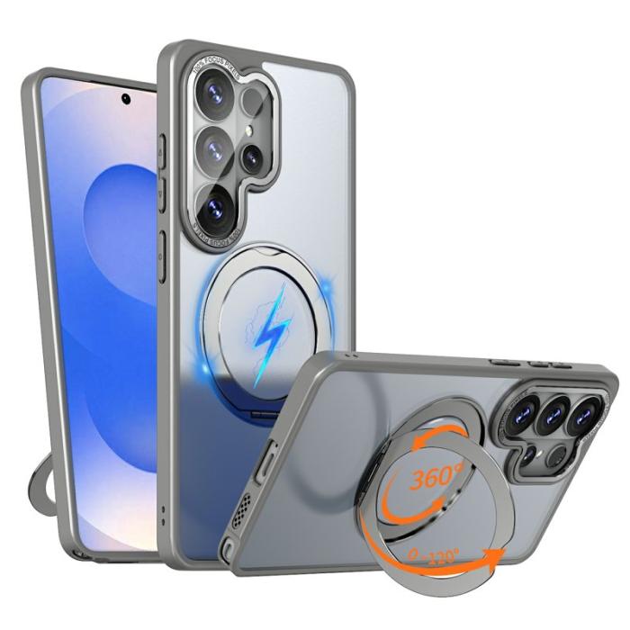 OEM - Mobilskal för Samsung Galaxy S26 Ultra Magnetiskt TPU + Kickstand - Titan Grå