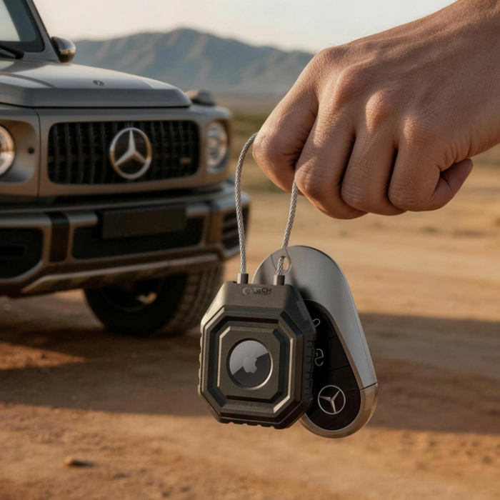 Tech-Protect - Tech-Protect Apple Airtag 1/2 Kevlar Seal - Svart