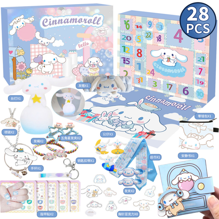 Adventskalender - Cinnamoroll Adventskalender 2025 – 28 Söta överraskningar för Barn