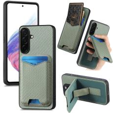 CASENEO - CASENEO Mobilskal f&ouml;r Samsung Galaxy S26 Plus F&auml;llbar Kickstand Konstl&auml;der Gr&ouml;n