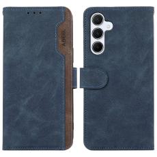 ABEEL - ABEEL Samsung Galaxy A14 5G Pl&aring;nboksfodral Konstl&auml;der RFID Bl&aring;