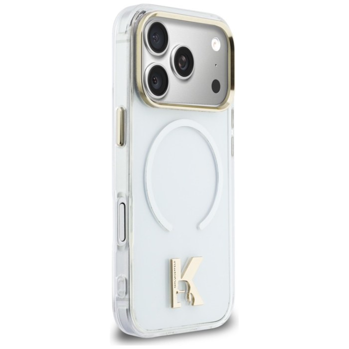 KARL LAGERFELD - Karl Lagerfeld iPhone 17 Pro Mobilskal Magsafe IML K Head Logo - Clear