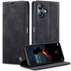 Caseme - CASEME 013 Series Konstl&auml;der Pl&aring;nboksfodral f&ouml;r Samsung Galaxy A06 4G - Svart