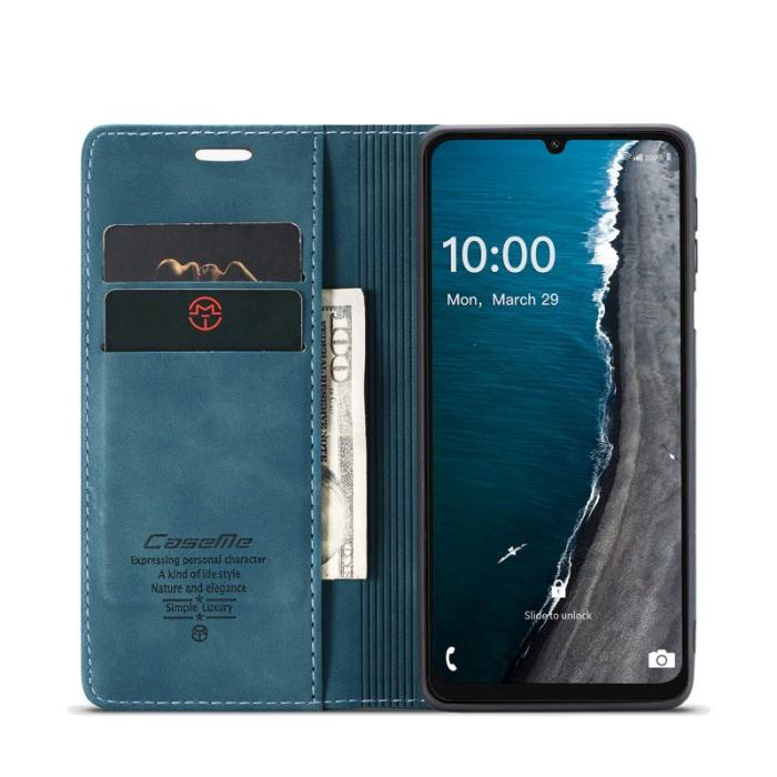 Caseme - CASEME 013 Series Konstläder Plånboksfodral för Samsung Galaxy A06 4G - Blå
