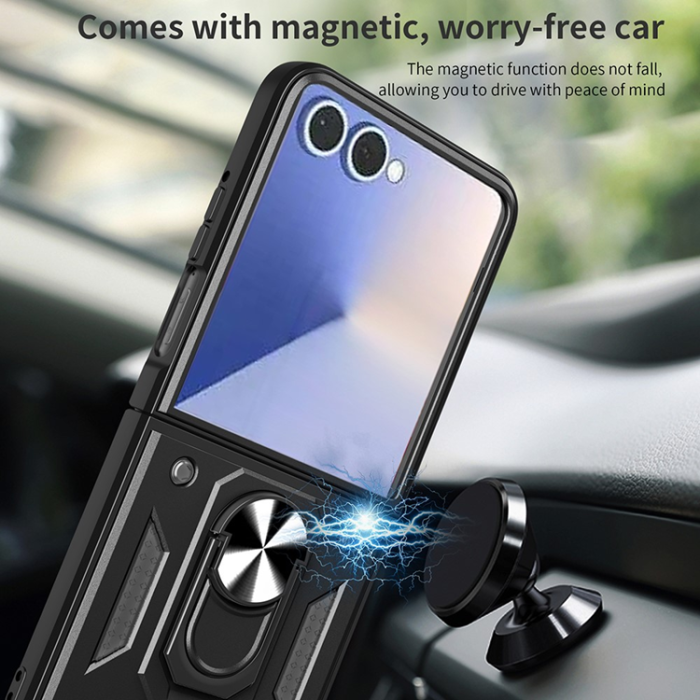 A-One Brand - Galaxy Z Flip 7 5G Mobilskal Skjutbart Kameralock Stöd Grön