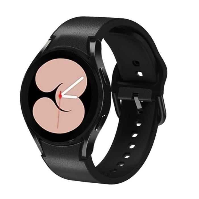 A-One Brand - Galaxy Watch Armband Läder 20MM - Svart