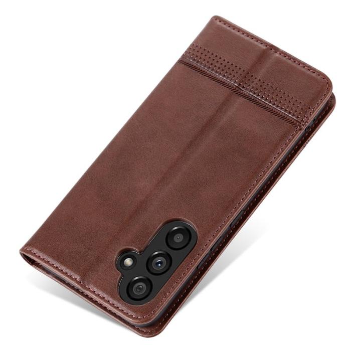 AZNS - AZNS Samsung Galaxy S23 FE Plånboksfodral Flip Konstläder - Brun