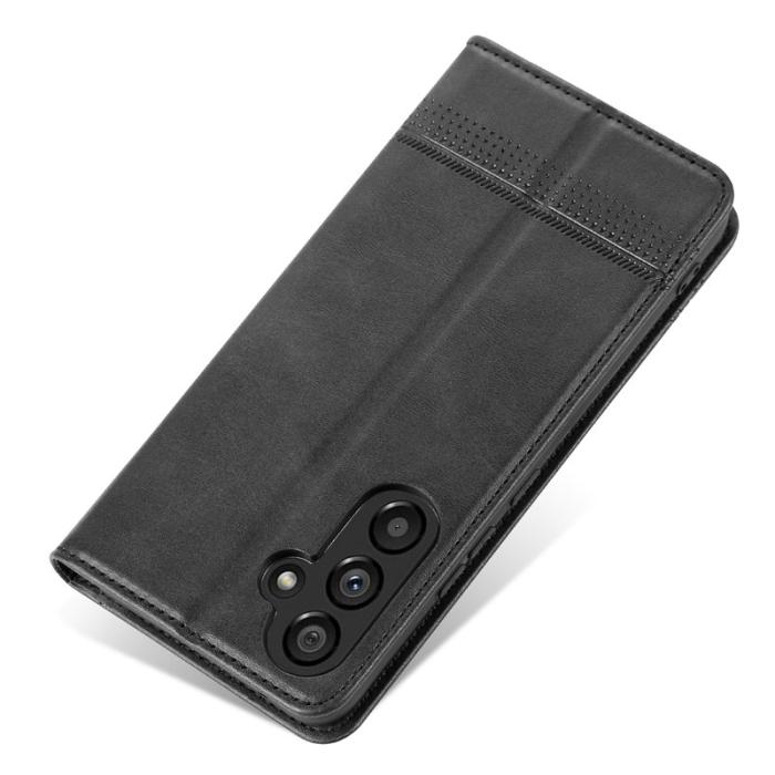 AZNS - AZNS Samsung Galaxy S23 FE Plånboksfodral Flip Konstläder - Svart