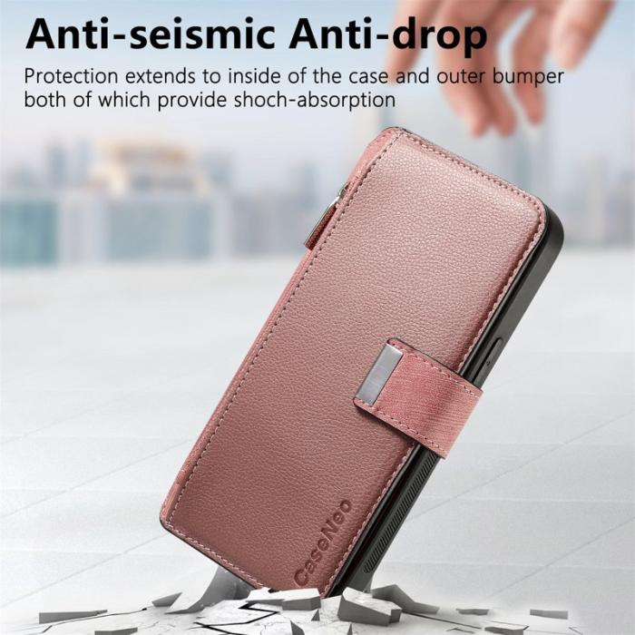 CASENEO - CASENEO MW-02 iPhone 16 Plus Plånboksfodral Konstläder - Rosa