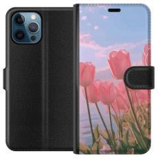 iSecrets - Plånboksfodral till Apple iPhone 12 Pro med Rosa Tulpaner