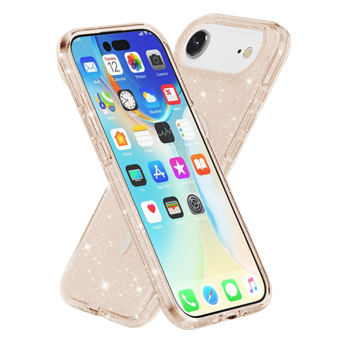 A-One Brand - iPhone 17 Air Mobilskal MagSafe Puderglitter - Guld