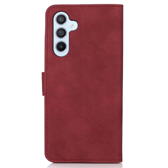 KHAZNEH - KHAZNEH för Samsung Galaxy S25/S24 Plånboksfodral Anti-Scratch Konstläder - Röd