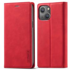 LC.imeeke - LC.IMEEKE iPhone 15 Plus Pl&aring;nboksfodral Konstl&auml;der- R&ouml;d