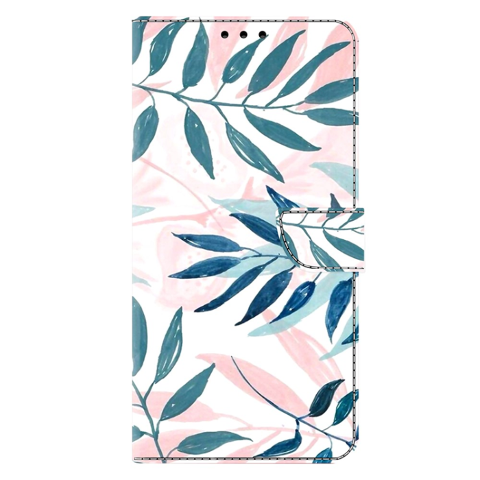 A-One Brand - Galaxy A17 5G Plånboksfodral Pattern Printing - Watercolor Leaves