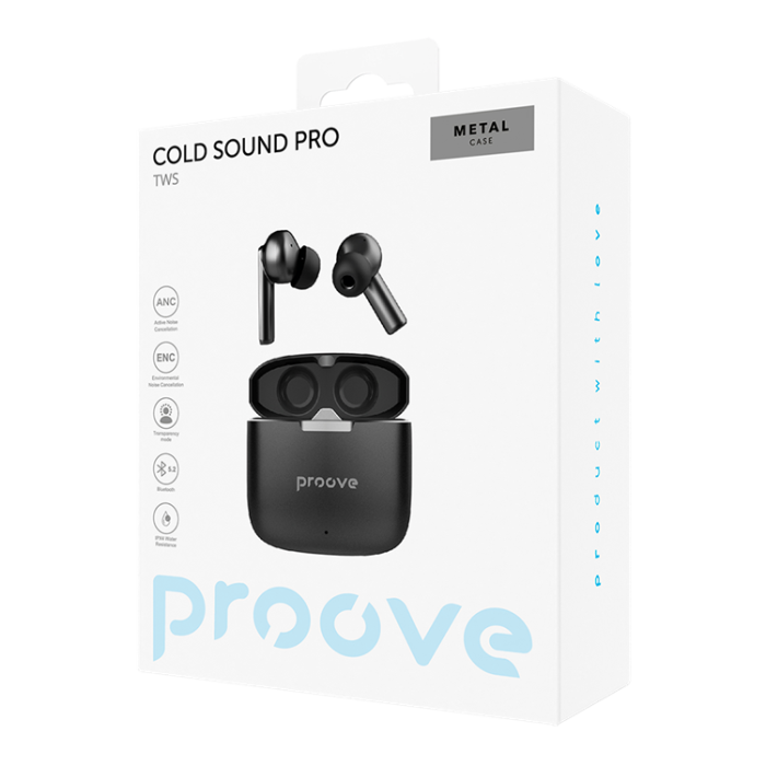 Proove - Proove Hörlurar Trådlös Cold Sound Pro Med ANC - Svart