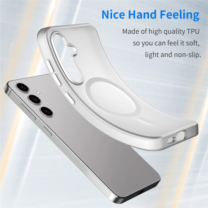 A-One Brand - Galaxy S25 Plus/S24 Plus Mobilskal MagSafe Frost - Vit