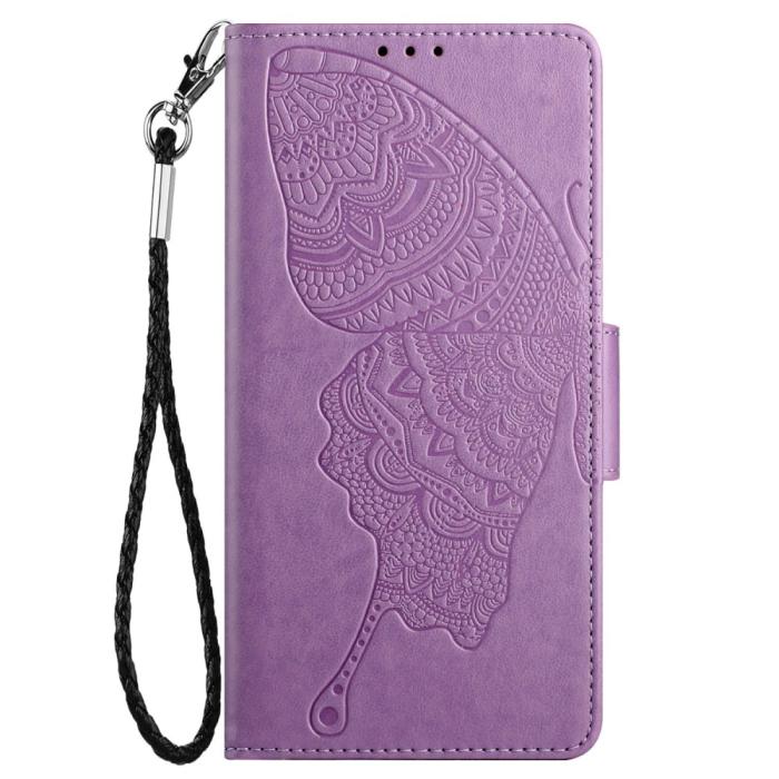 OEM - Fjärilar iPhone 13 Pro Max Plånboksfodral - Lila